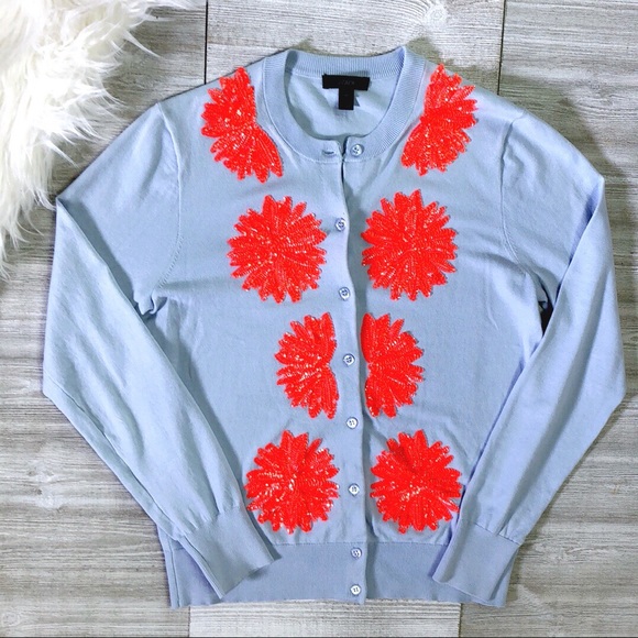 J. Crew Sweaters - J.Crew Embellished Cotton Jackie Cardigan Sweater